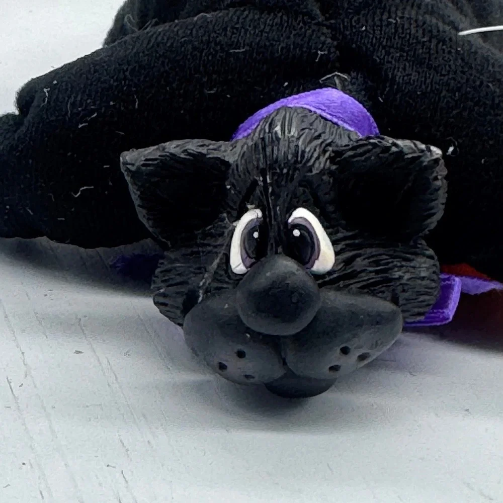 Russ Berrie Li'l Treaters Trick Black Cat Halloween Plush Pumpkin Kathleen Kelly